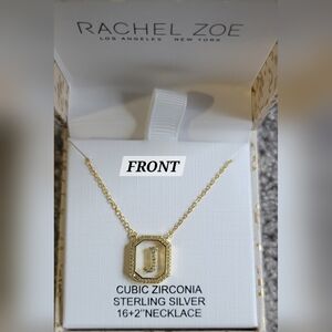 Rachel Zoe Letter "J" Necklace, 14K Gold Plated Sterling Silver